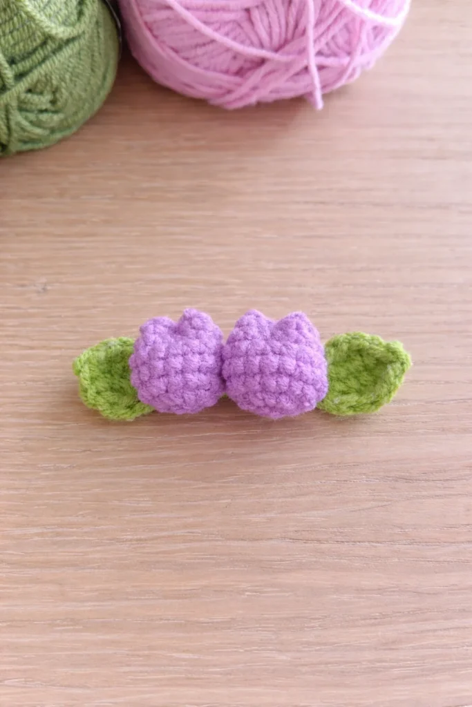 kẹp hoa tulip đôi màu tím