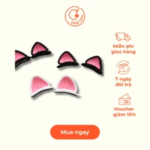 Kẹp tai mèo handmade