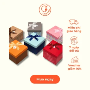 Hộp quà vuông cao cấp (8 x 8 x 8cm)