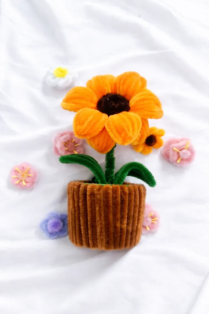 Chậu Hướng Dương Kẽm Nhung Mini Handmade