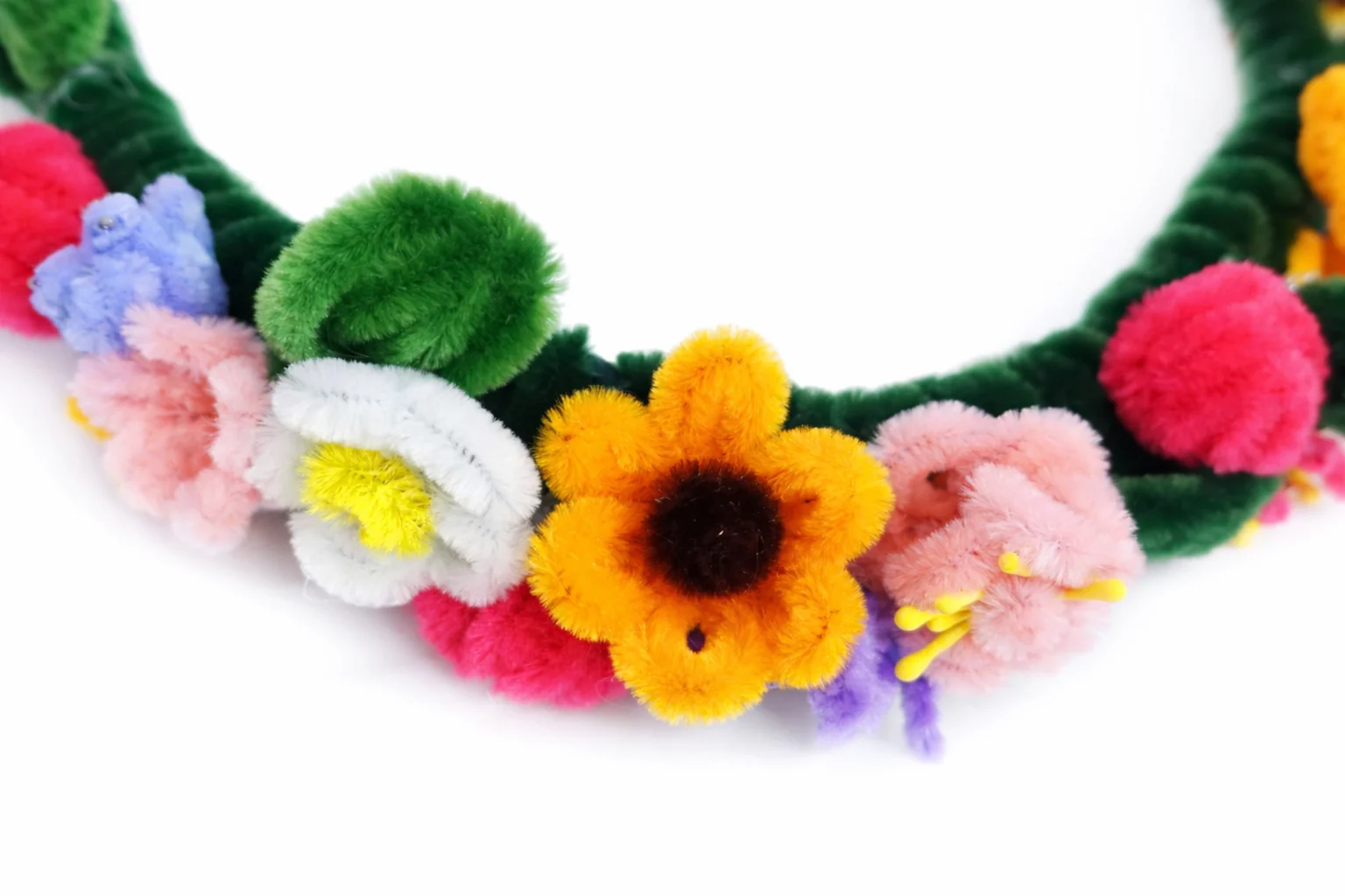 Vòng Hoa Đội Đầu Kẽm Nhung Handmade