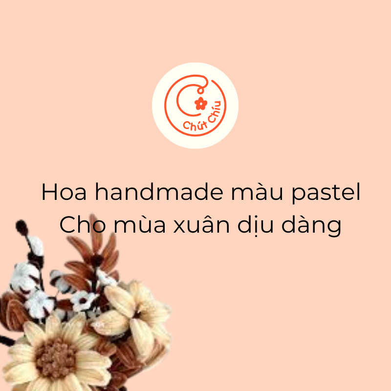 hoa handmade màu pastel cho mùa xuân dịu dàng
