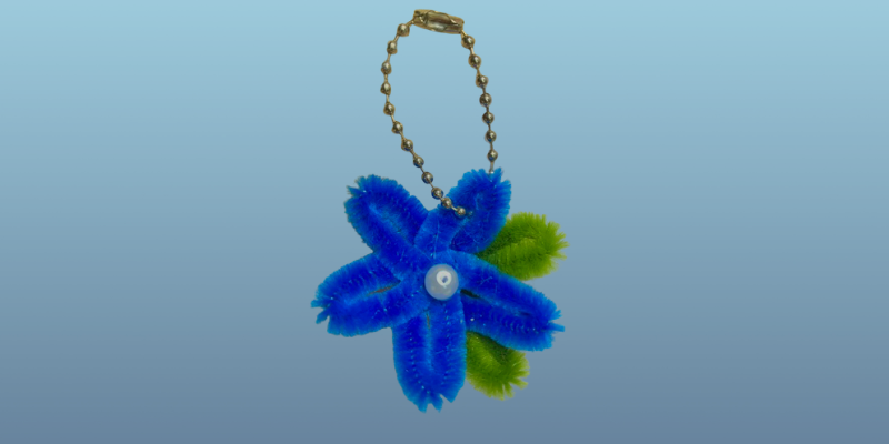 Cố định form cho móc khóa kẽm nhung handmade