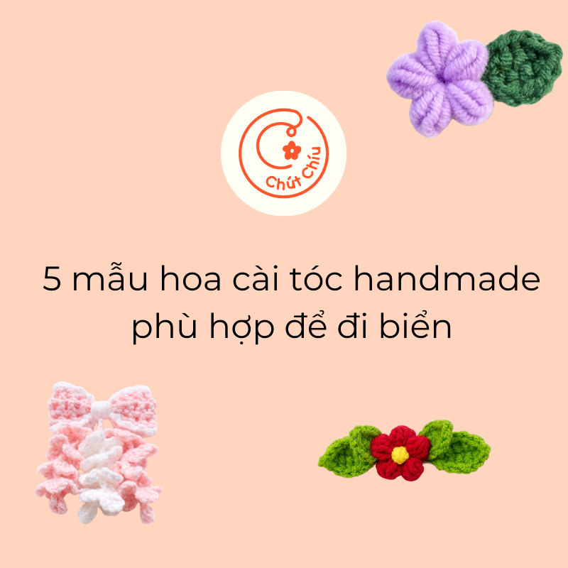 5 mẫu hoa cài tóc handmade phù hợp để đi biển