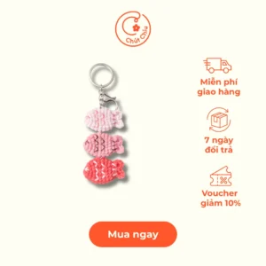 Móc khóa len con cá