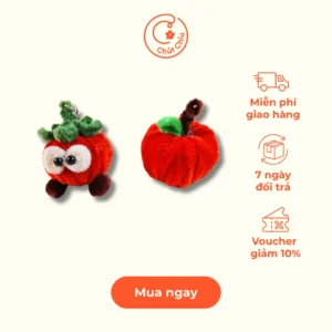 Móc khóa cà chua kẽm nhung