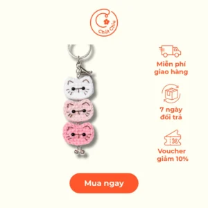 Móc khóa len con mèo