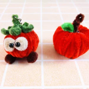 Móc khóa cà chua kẽm nhung