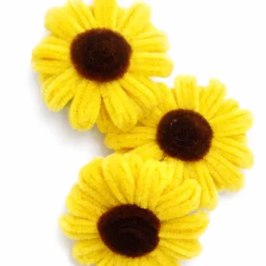 Cài Áo Hoa Hướng Dương Kẽm Nhung Handmade